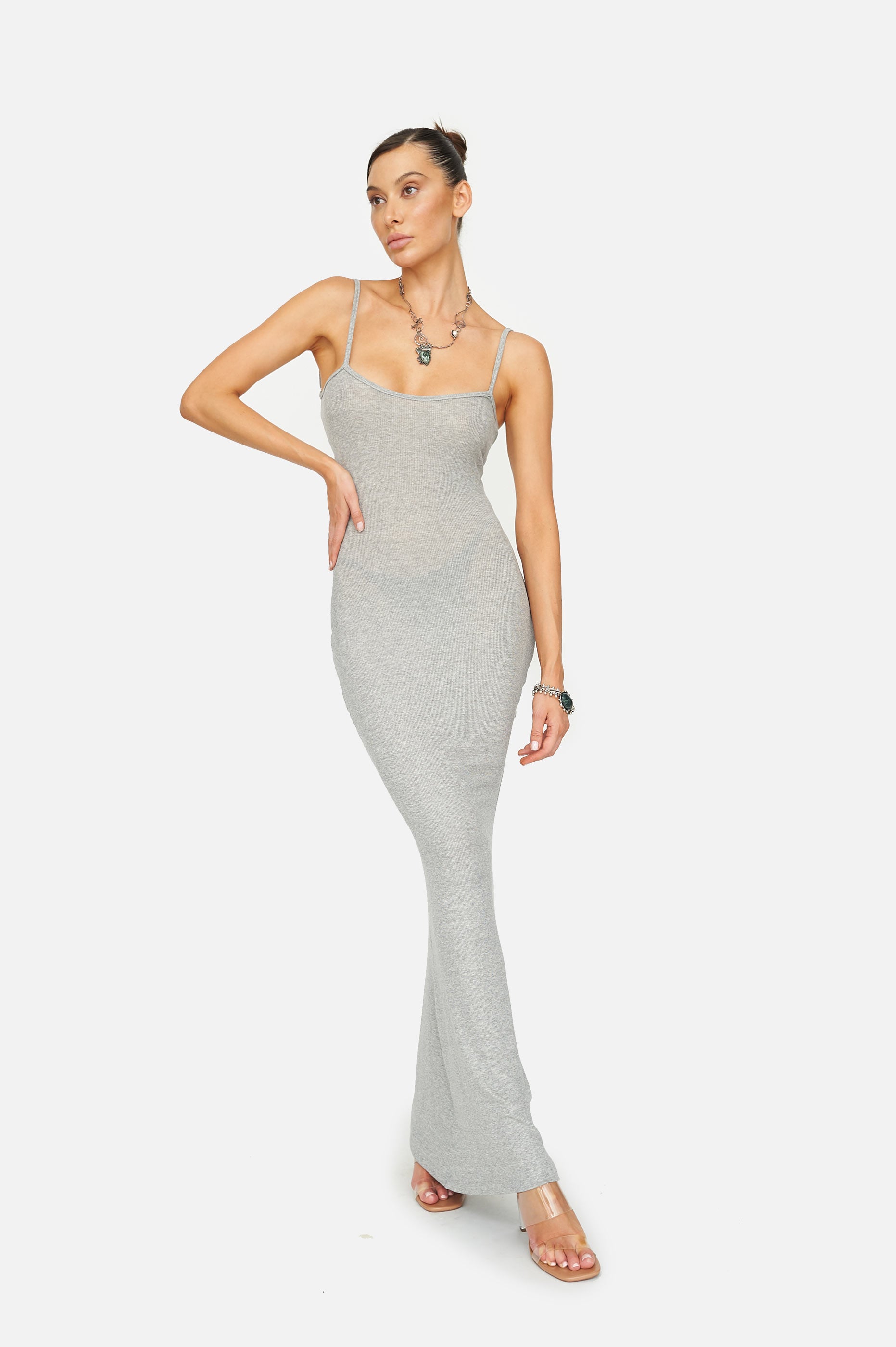 RHEA SCULPT GREY DRESS - LACER