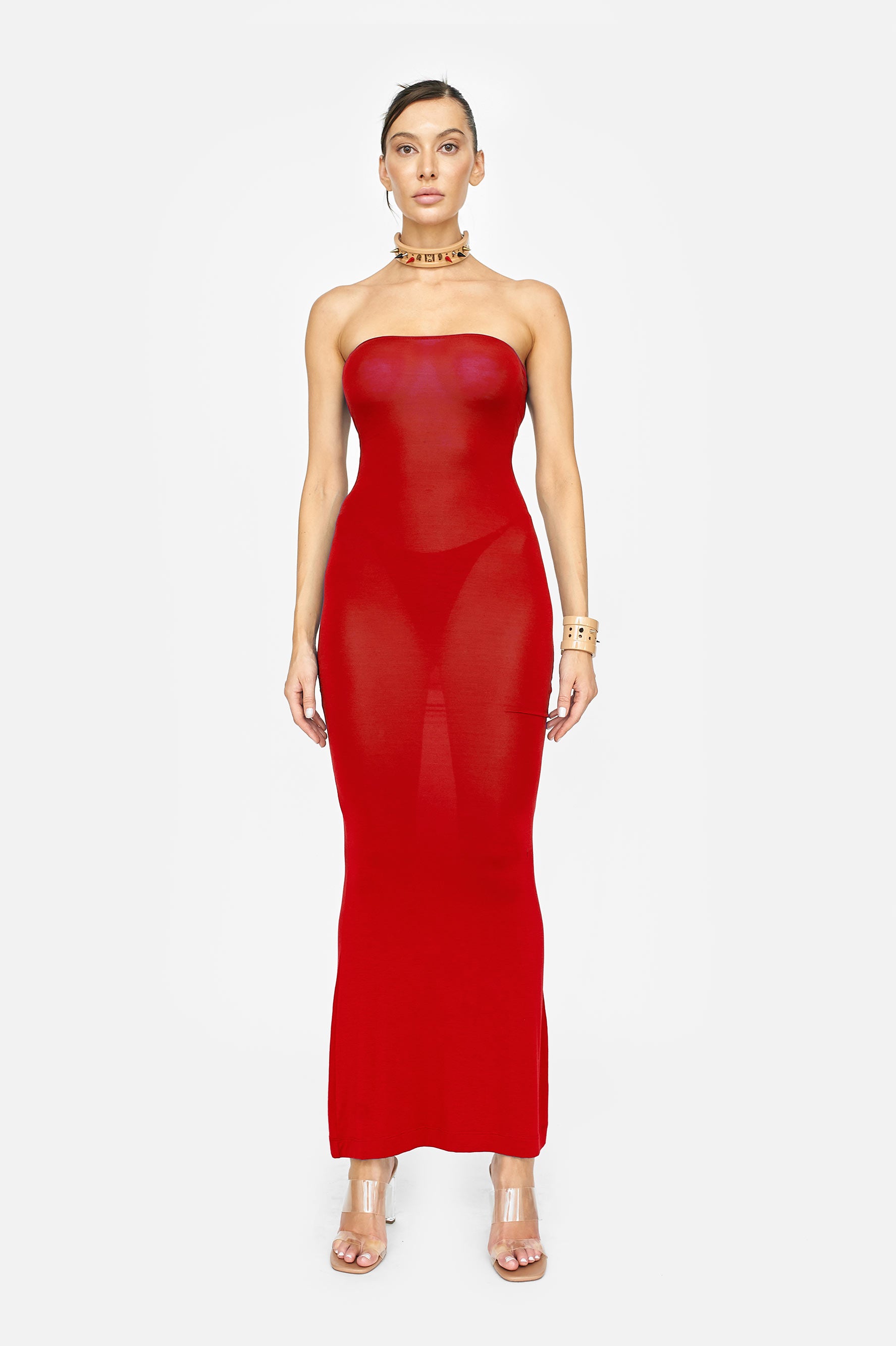 S-ANDREA RED DRESS - LACER