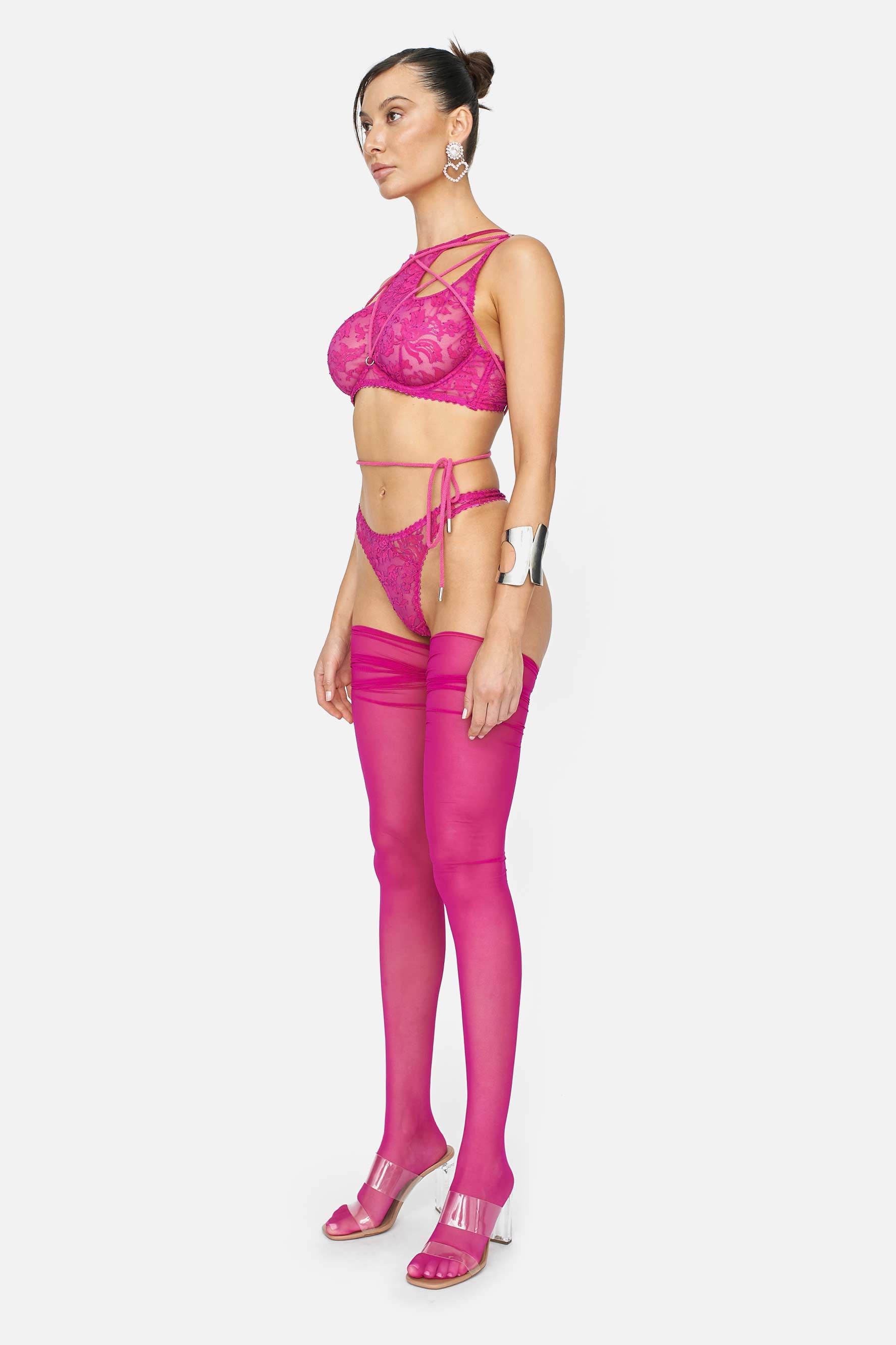 NOTEARS™ STOCKINGS-119 (MAGENTA) - LACER
