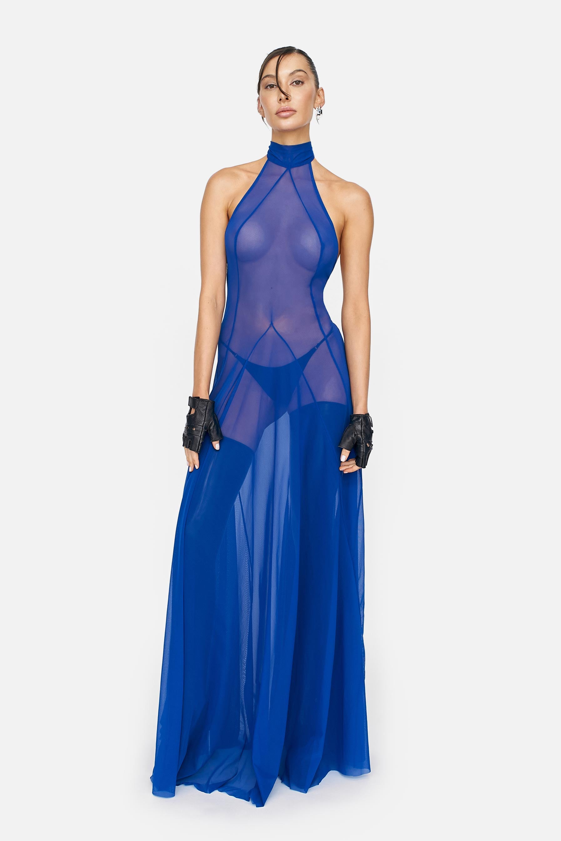 MARSYLIA DRESS (BLUE) - LACER