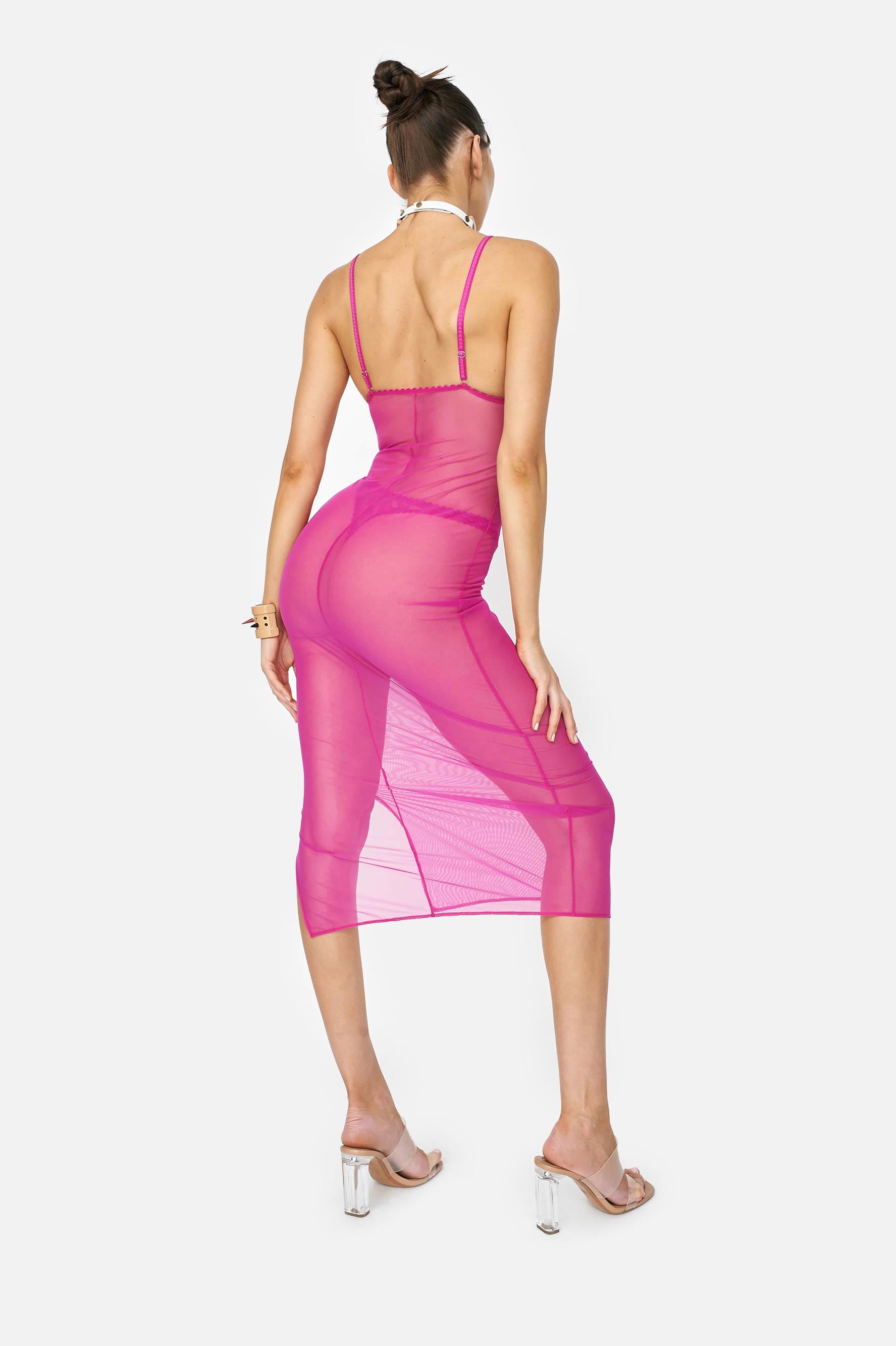 MIST-Y DRESS (MAGENTA) - LACER