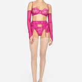 MISTY GLOVES LACER MESH GLOVES PINK MAGENTA