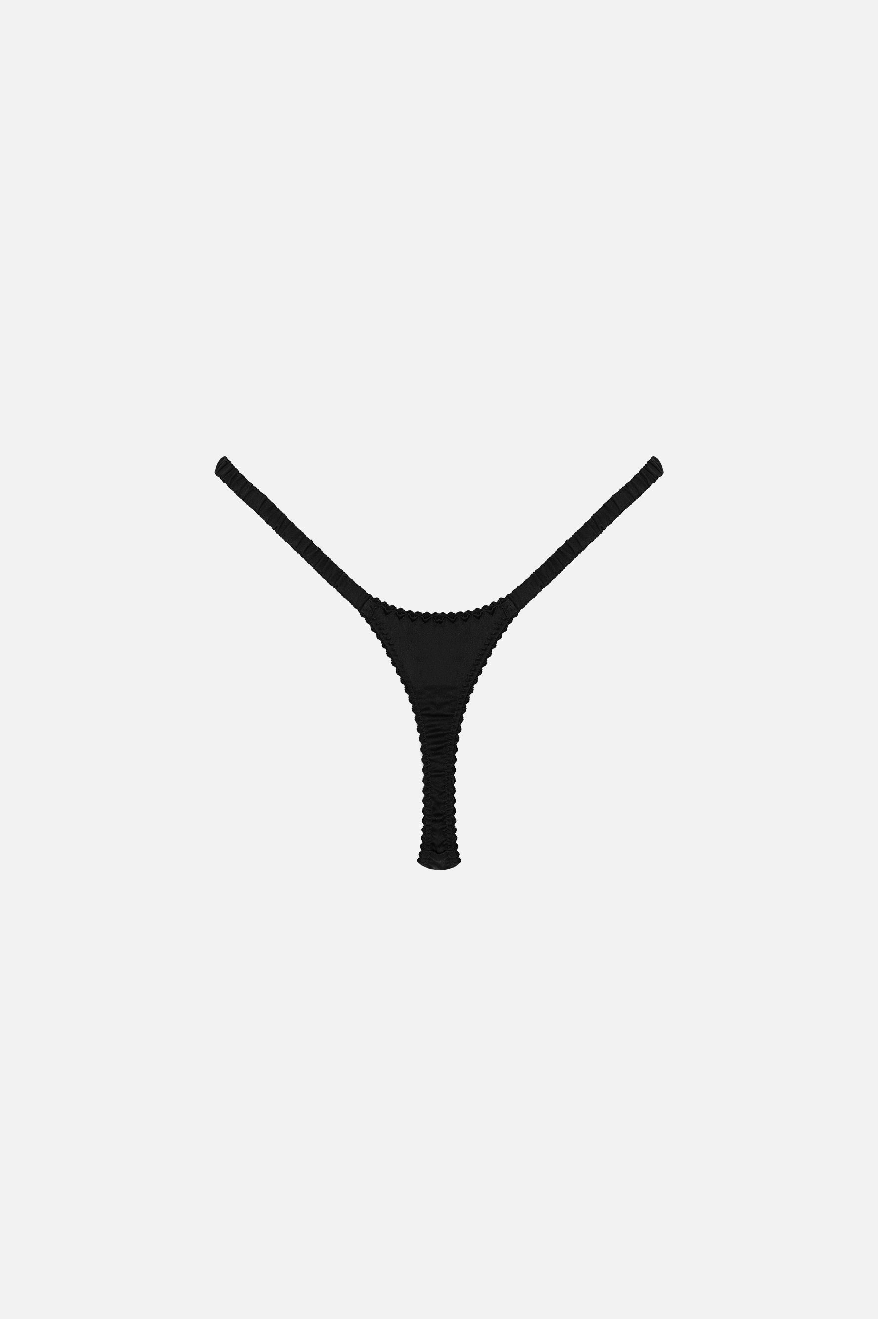 MUSE 1.0 SILK G-STRING (BLACK) - LACER
