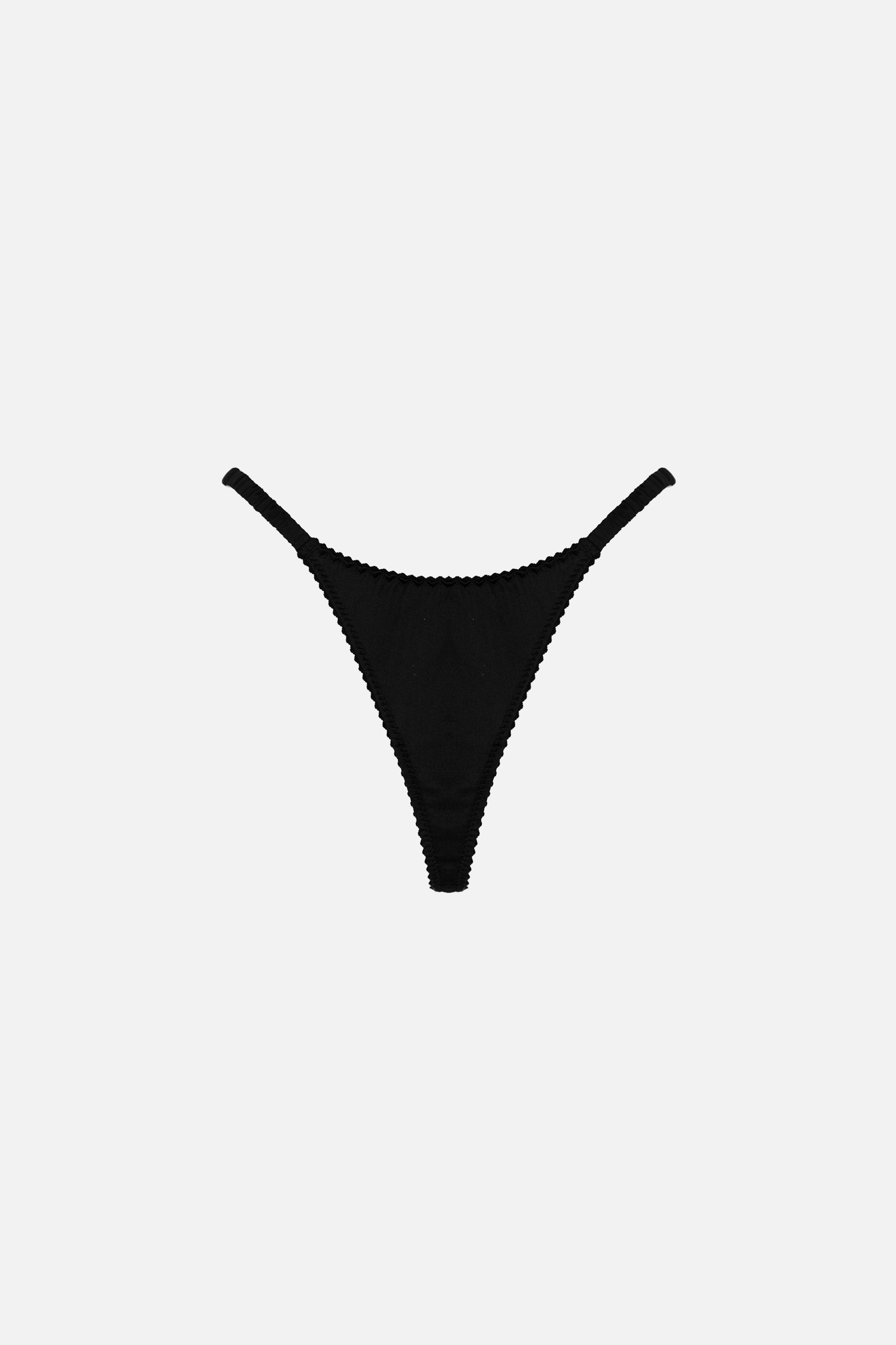 MUSE 1.0 SILK G-STRING (BLACK) - LACER