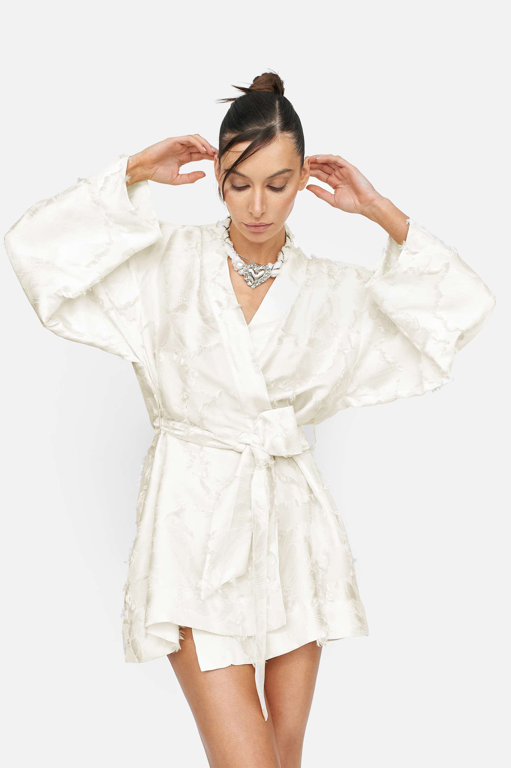 PEONY KIMONO (OFF-WHITE) - LACER