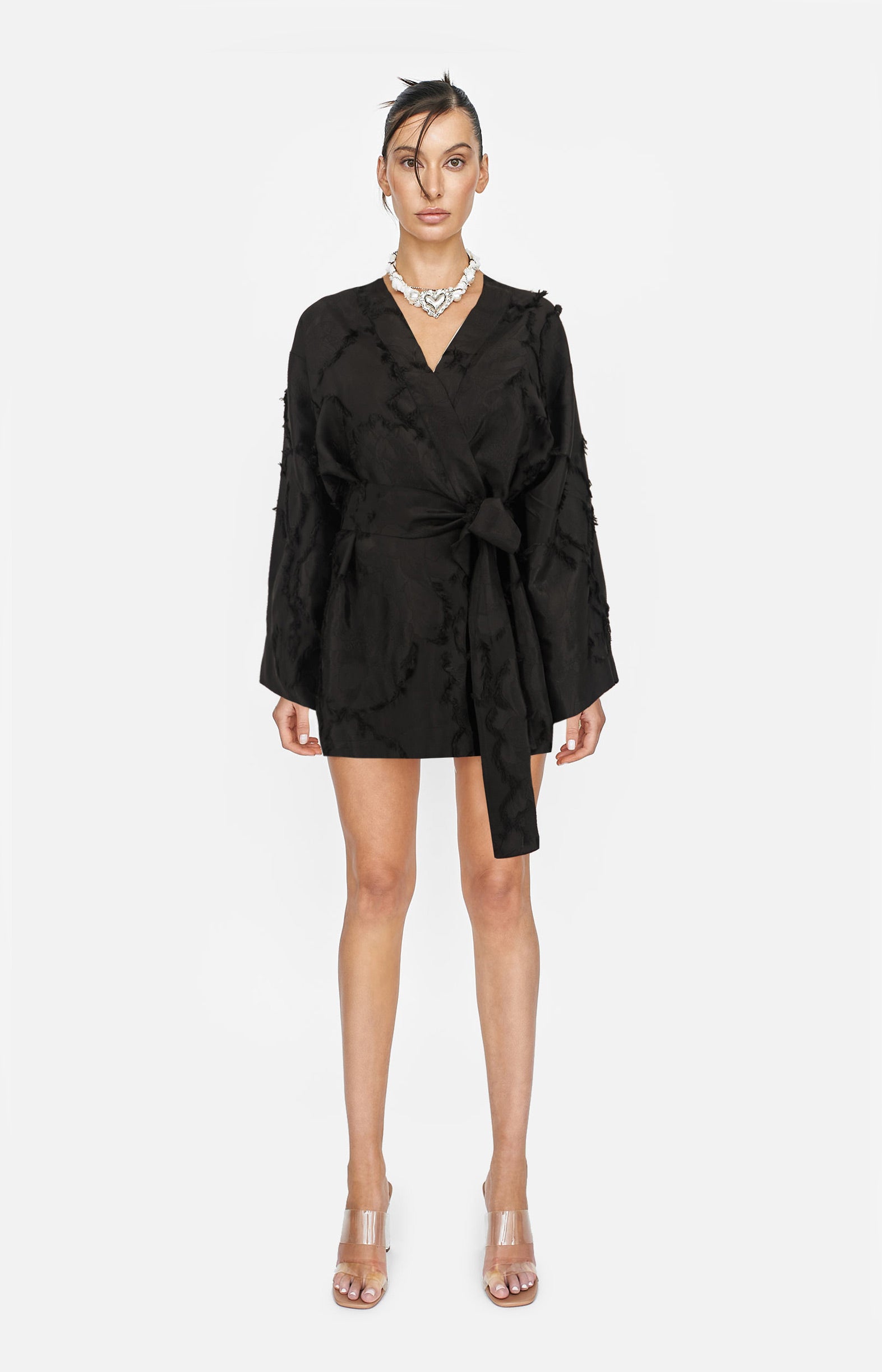 PEONY KIMONO (BLACK) - LACER