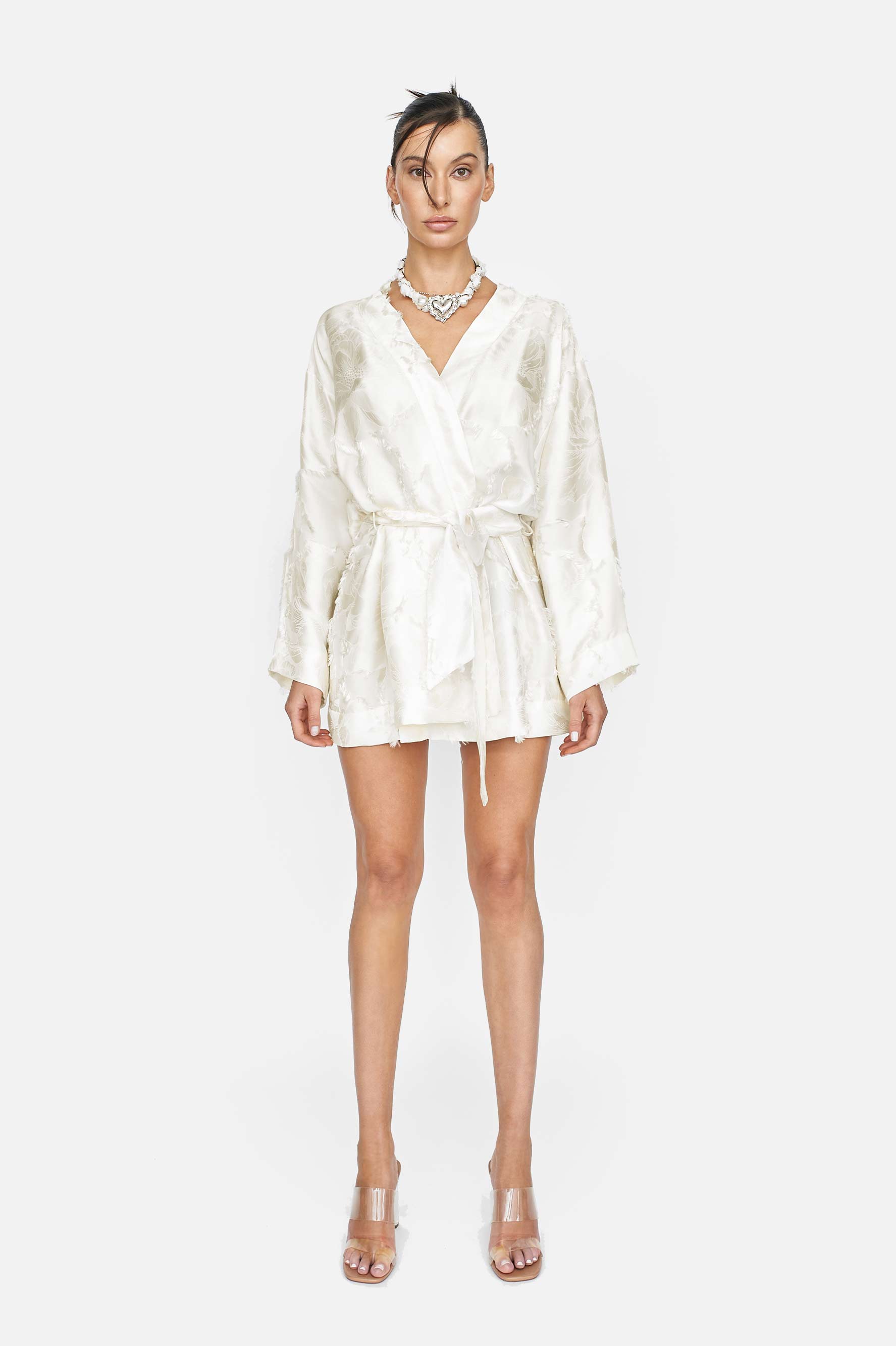 PEONY KIMONO (OFF-WHITE) - LACER