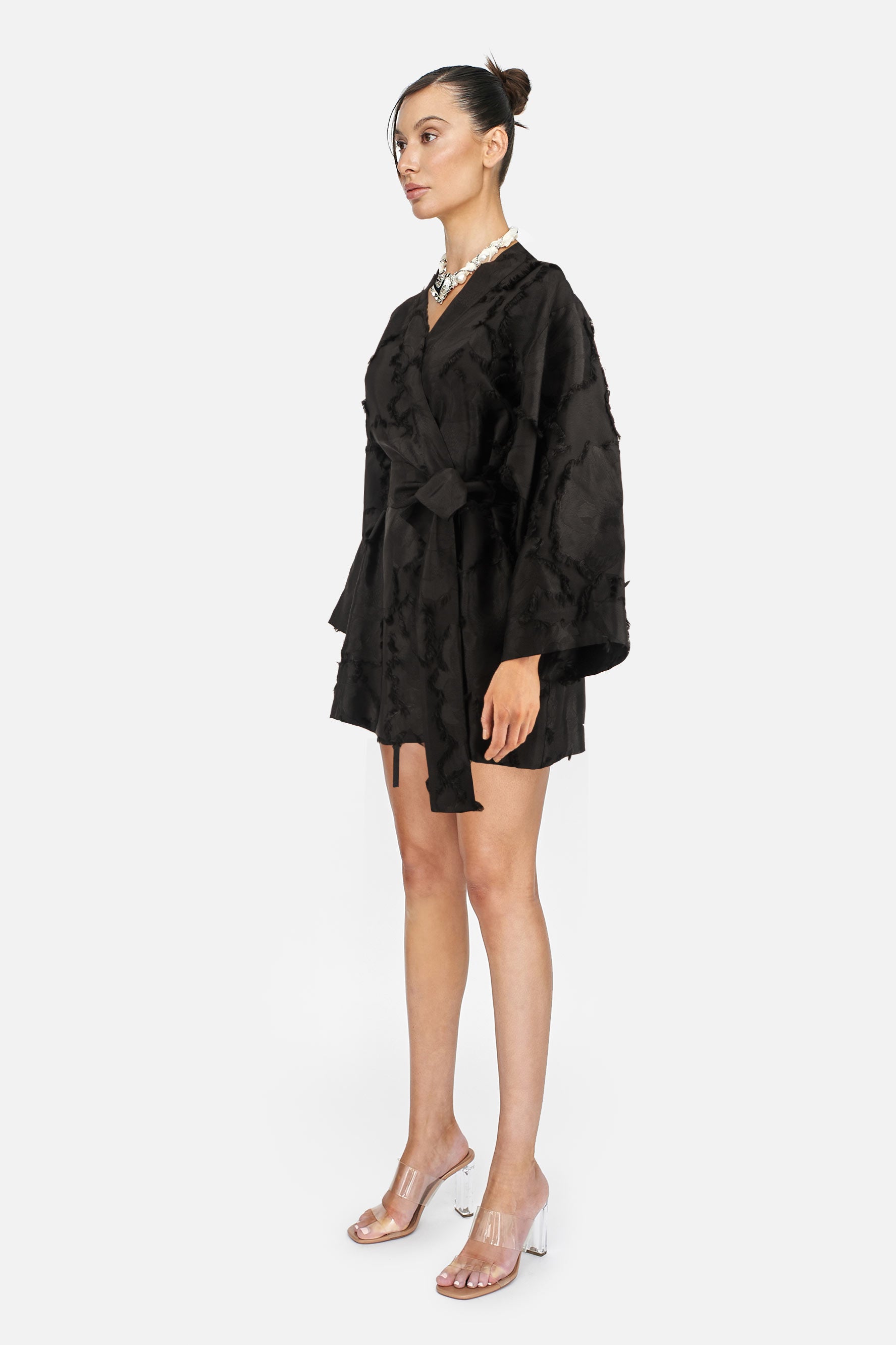 PEONY KIMONO (BLACK) - LACER