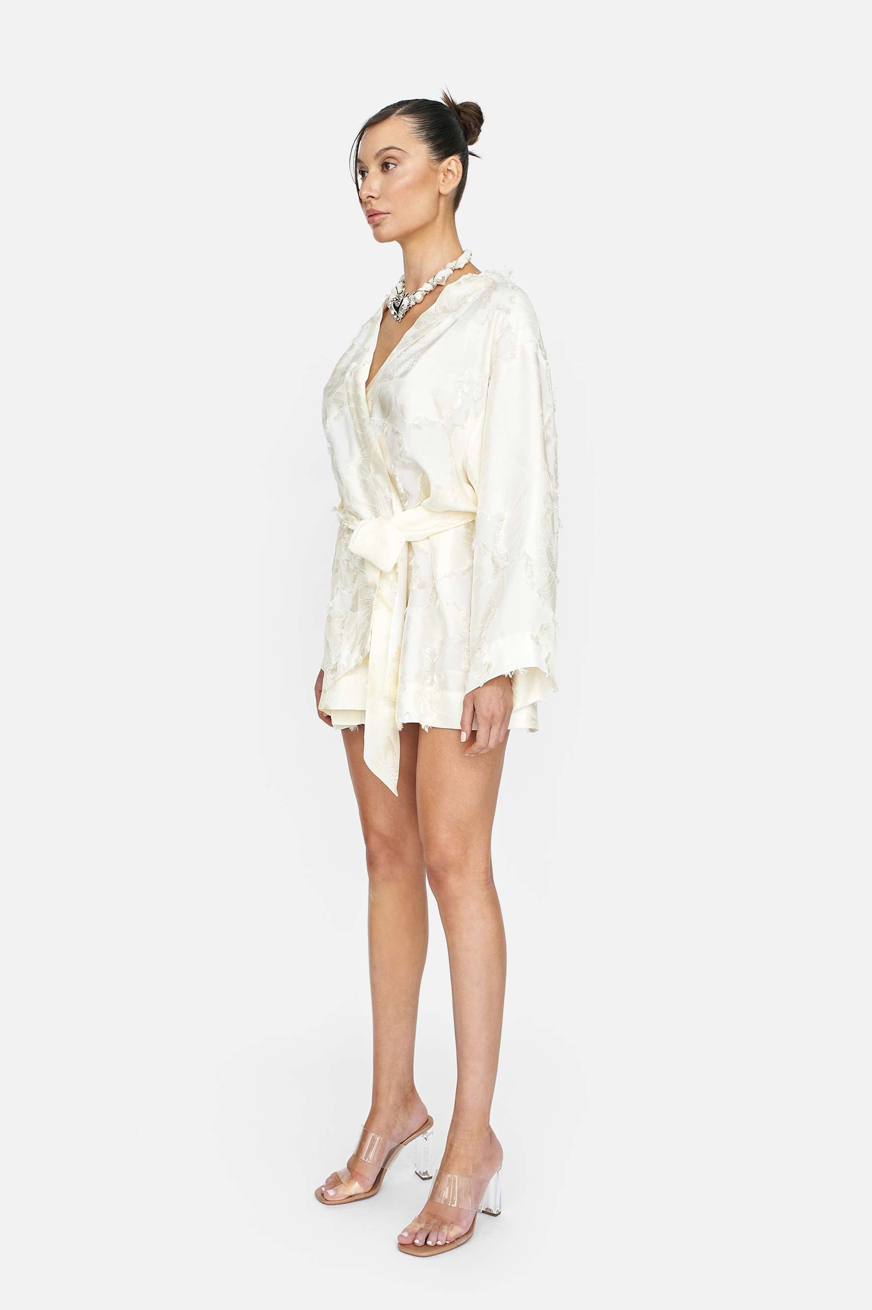PEONY KIMONO (OFF-WHITE) - LACER
