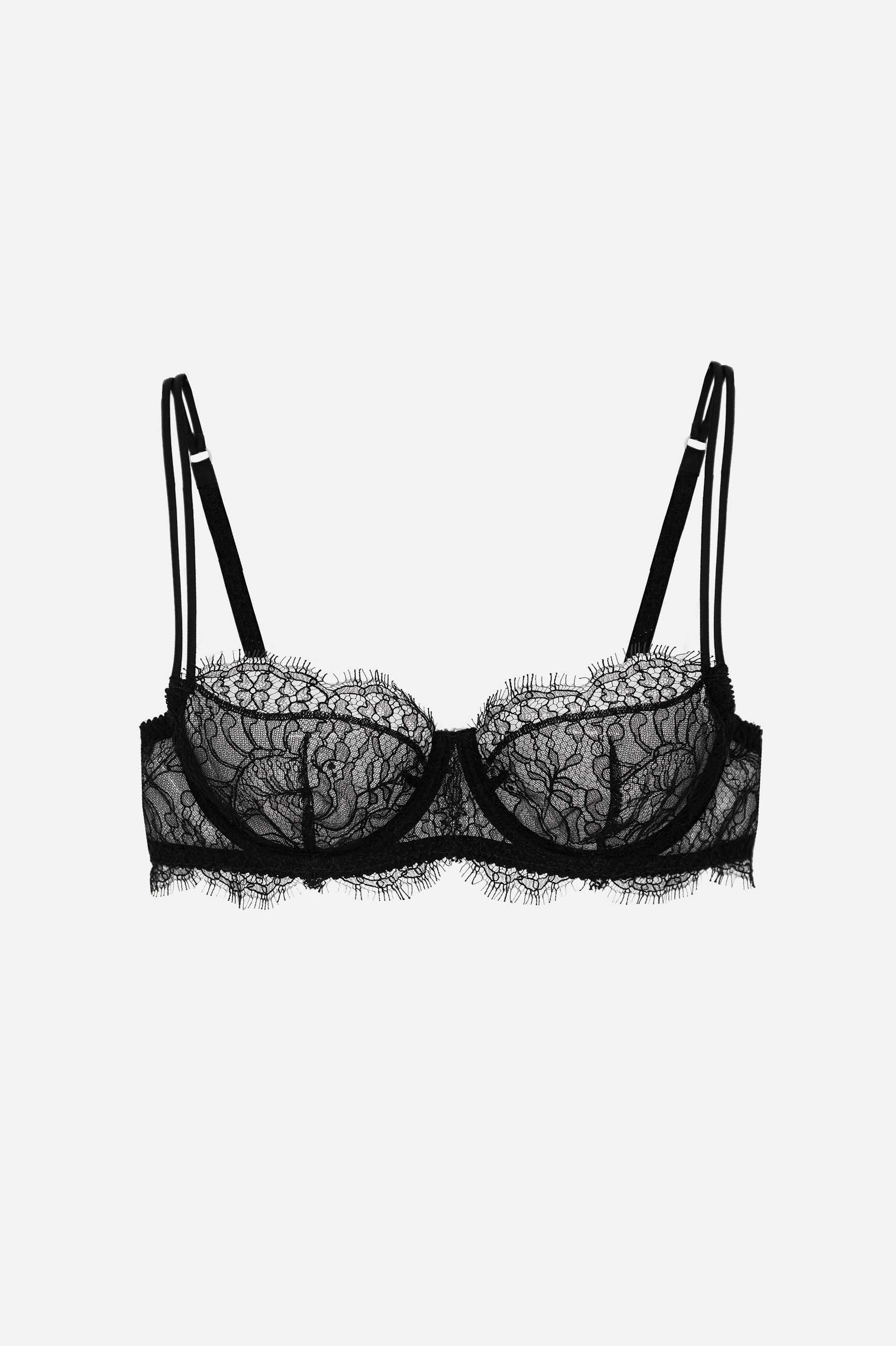 PHOENIX BLACK BRA - LACER